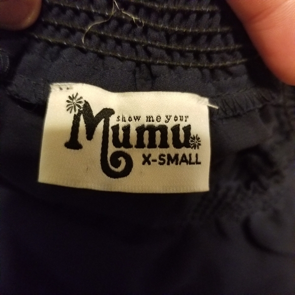 Show Me Your MuMu Hacienda maxi dress "Navy Crisp" - Picture 2 of 7